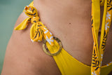 MACAPUNO ™ Swimwear Yellow Tie-Side Bikini Bottom