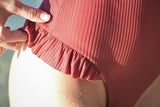 MACAPUNO ™ Swimwear Pink Tummy Control One-Piece With Cute Frill
